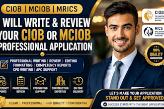 write and review your ciob or mciob professional application