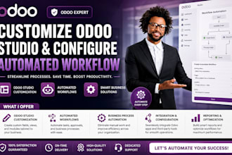 customize odoo studio and configure automated workflow