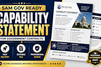 create a sam gov ready capability statement for government contracts