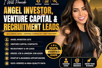 provide angel investor, venture capital, recruitment leads