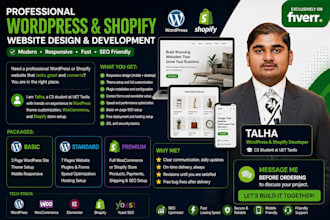 build a wordpress or shopify website for your business