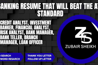 write an investment banking, and executive banking resume