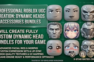 create cutom 3d roblox ugc bundle anime dynamic head and ugc face