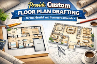 do floor plan drafting and autocad house layout design