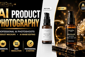 create a realistic professional ai product photography mockup and lifestyle