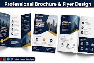 design a professional brochure and flyer for your business or brand