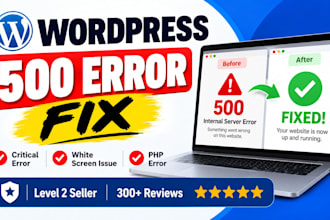 fix wordpress 500 server error and critical error