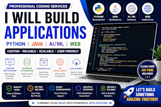 develop java, python, ai ml applications