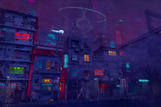 create atmospheric 3d environment illustrations
