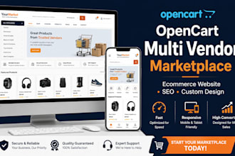 opencart ecommerce website multi vendor marketplace design SEO optimization