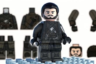 design custom lego minifigures textures, brick decals