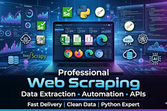 do web scraping, data extraction and automation