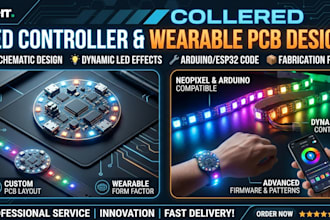 design smart led strip controller and wearable pcb hardware