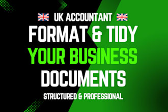 professionally format and tidy your business documents