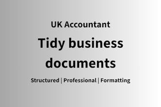 professionally format and tidy your business documents