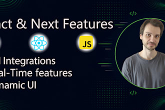 develop react or next frontend components and UI features