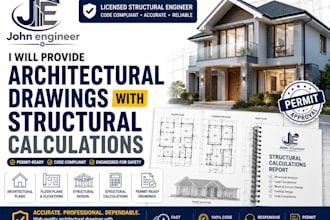 provide architectural drawings with structural calculations