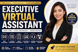 executive virtual assistant for admin support and project management