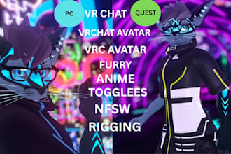 vrchat furry avatar 3d vrchat avatar fursona vrc furry nsfw avatar vr