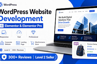 do wordpress website development with elementor or elementor pro