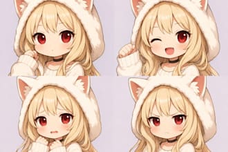 make custom reactive png and vtuber avatar for youtube and twitch streaming