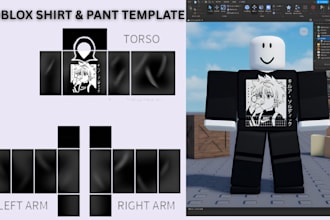 design custom roblox emo y2k matching shirt and pants clothing template