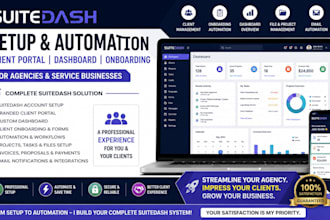 setup suite dash suitedash client portal dashboard onboarding automation agency