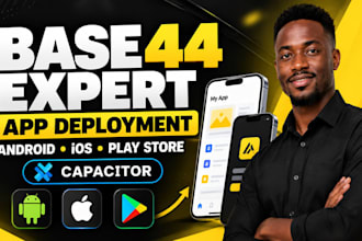 be a base44 expert for base44 app deployment to android ios and play store