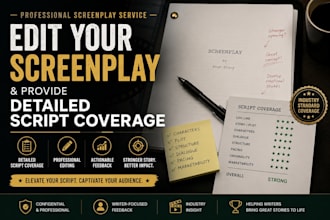 edit your screenplay and provide detailed script coverage