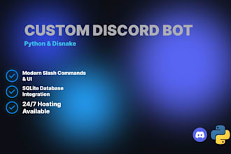 develop a custom discord bot using python disnake