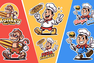 design a custom mascot logo for your business, brand or team