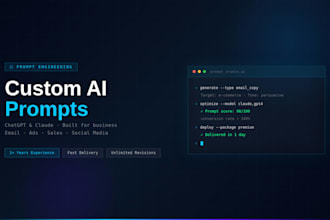 create custom chatgpt and claude prompts for your business