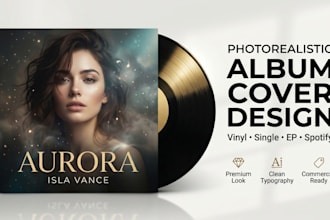 design music album cover art, mixtape cover single cover art podcast cover art