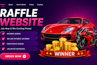 raffle website design competition website giveaway website business website