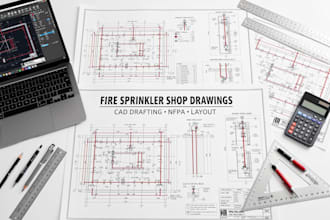 draw fire sprinkler shop drawings fire protection cad drafting fast