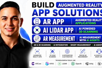 build augmented reality app, lidar app for scanning, measurement with ai agents