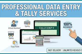 be your data entry, tally bookkeeping, and copy paste