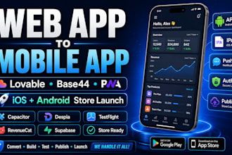 convert lovable base44 pwa to ios android app capacitor despia app store publish