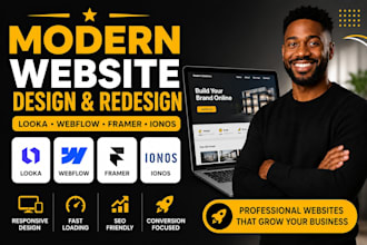 design looka website redesign duda website, looka website, ionos website design