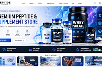 setup peptide woocommerce website nutraceutical store supplement sarms website