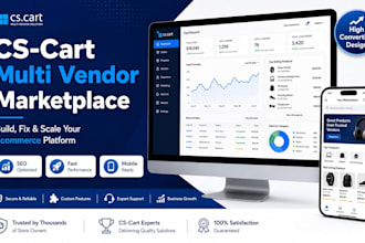 cs cart multi vendor marketplace website design ecommerce SEO optimization