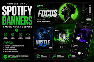 create professional spotify banners and music cover designs
