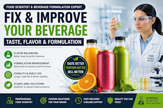 fix beverage taste, flavor balancing and drink formulation issues