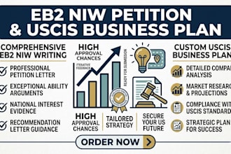 write your eb2 niw petition and uscis immigration business plan