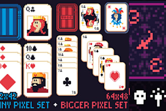 custom balatro style pixel art joker cards, roguelike playing card for your game