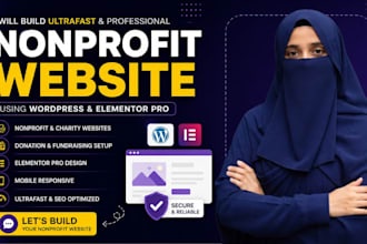 design an ultrafast responsive wordpress website for a nonprofit or business