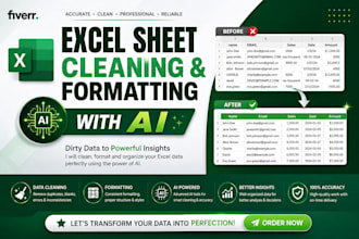 clean and format excel spreadsheet with ai