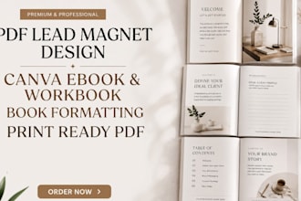 design canva ebook, lead magnet workbook, ebook formatting workbook design