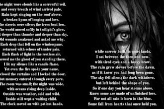 write emotional dark poetry and gothic poems