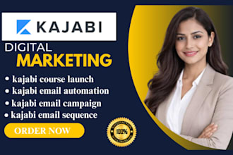 setup kajabi course launch email automation  sequence campaign email marketing